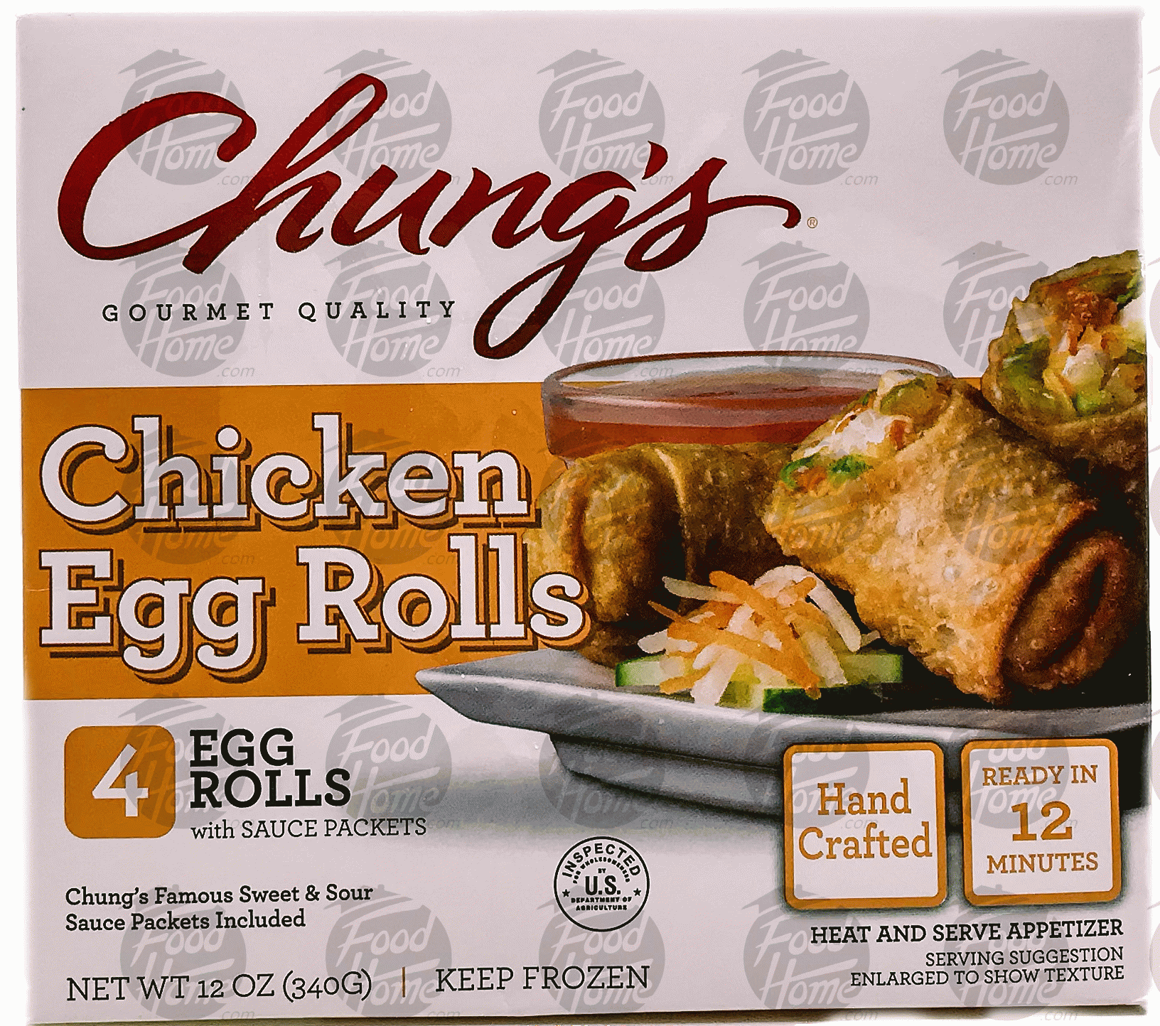 Chung's  egg rolls, white meat chicken, 4-count, sweet & sour sauce sauce packet included Full-Size Picture